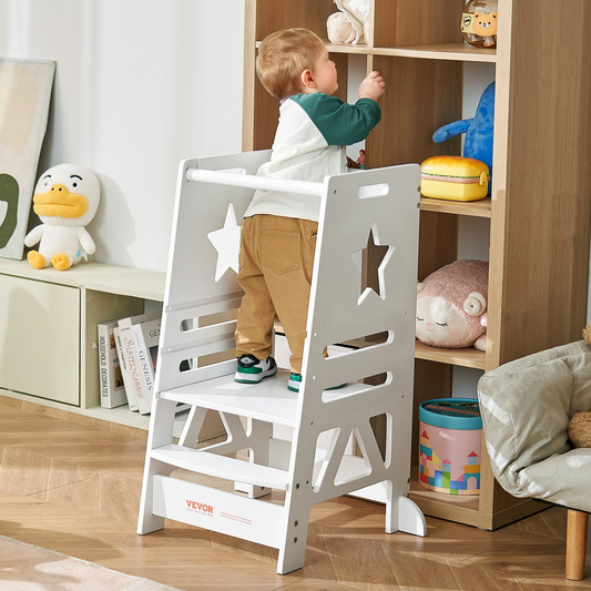 JCK vevor VR 3-Level Height Adjustable Toddler Learning Tower for Kids