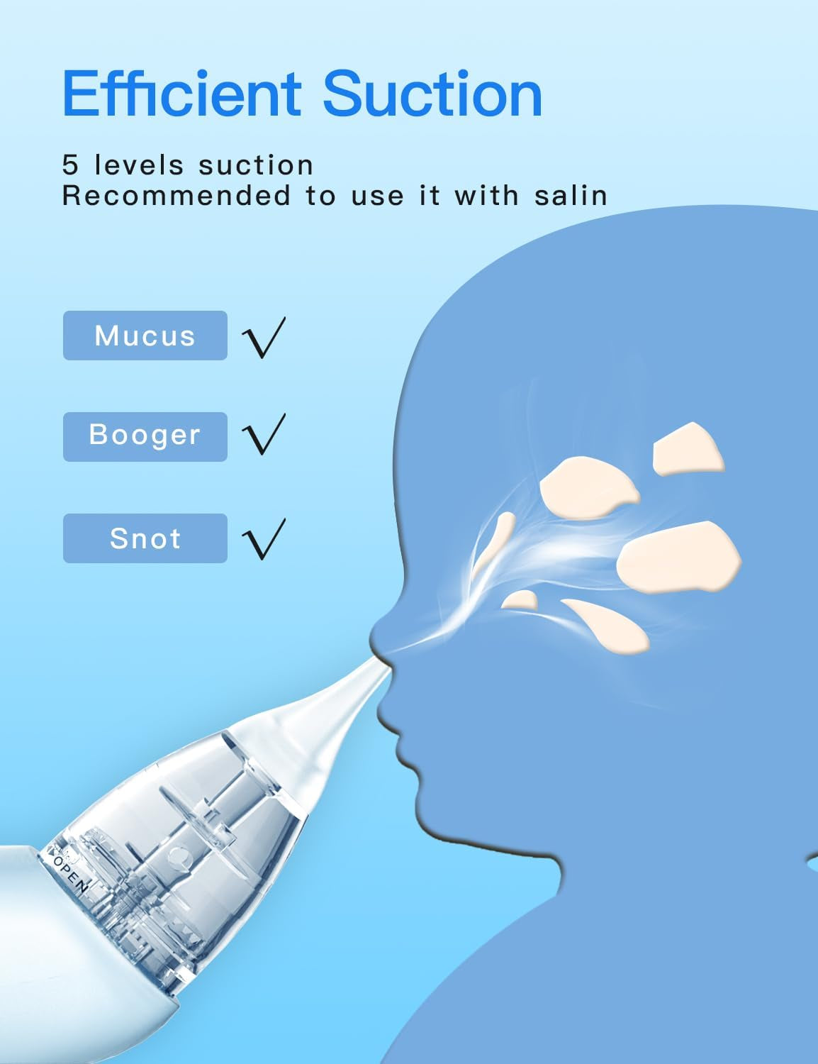 JCK BOS Electric Baby Nasal Aspirator and Nose Sucker 